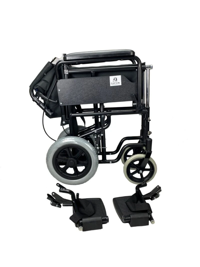 Lightweight Folding Travel Aluminium Wheelchair | Transport Wheelchair - Image 4
