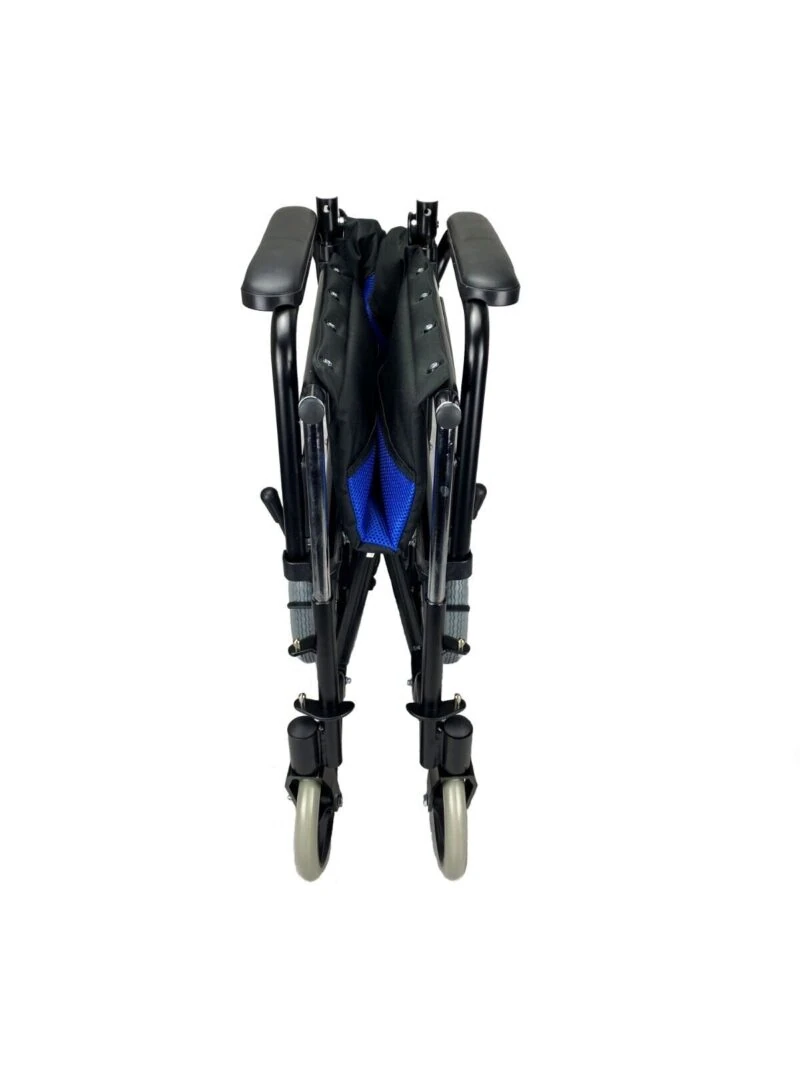 Lightweight Folding Travel Aluminium Wheelchair | Transport Wheelchair - Image 3