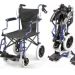 Lightweight Folding Wheelchairs For Travelling With Bag | Travel Wheelchair with Attendant Brakes - Image 1