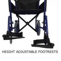 Lightweight Folding Wheelchairs For Travelling With Bag | Travel Wheelchair with Attendant Brakes - Image 3