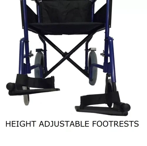 Lightweight Folding Wheelchairs For Travelling With Bag | Travel Wheelchair with Attendant Brakes - Image 3