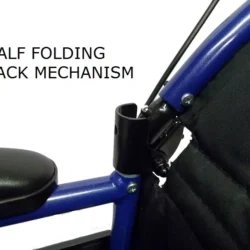 Lightweight Folding Wheelchairs For Travelling With Bag | Travel Wheelchair with Attendant Brakes - Image 4