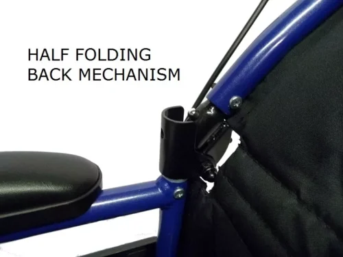 Lightweight Folding Wheelchairs For Travelling With Bag | Travel Wheelchair with Attendant Brakes - Image 4