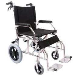 Lightweight Travel Wheelchair | Compact Transit Wheelchair | with Attended Brakes & Footrest