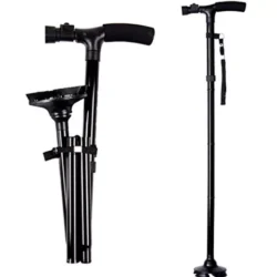 Walking Stick With Light | Folding Walking Cane Stick | Height Adjustable Heavy Duty | Foldable | Lightweight - Image 15