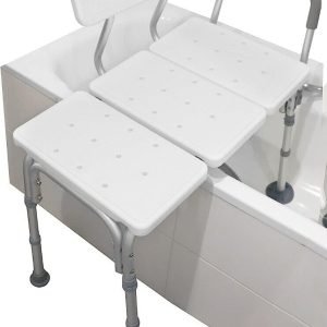 Bath Transfer Bench | Adjustable | Shower Chair | Bathroom Seat For Bathtub | Wide Bath Bench