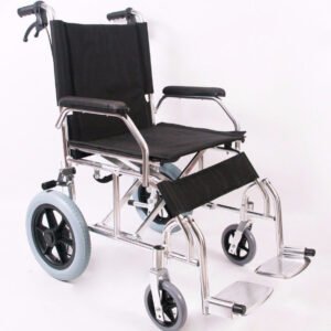 Ultra Lightweight Aluminium Wheelchair | Folding Transit Wheelchair | with Attended Brakes | Footrest