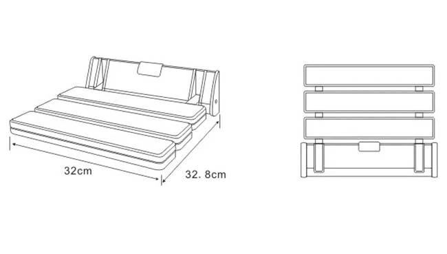 Fold Out Shower Seat | Folding Shower Seats For Elderly - Image 3