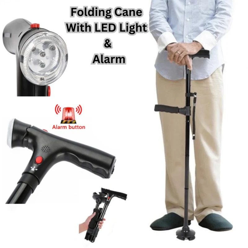 Walking Stick With Led Torch | Walking Stick | Gift for Elderly | Present for Old Couple - Image 10
