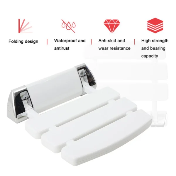 Wall Mounted Foldable Shower Seat - Image 2