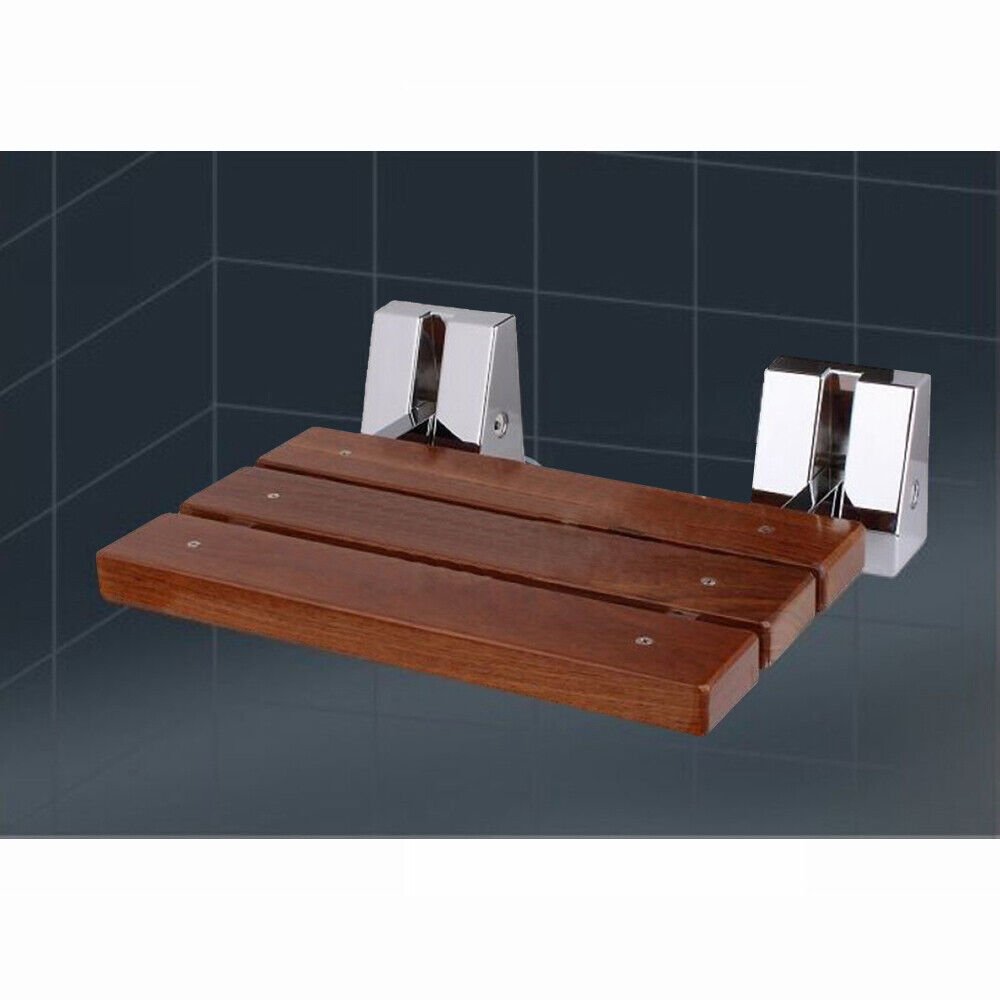 Teak Wood Wall-Fixed-shower-seat