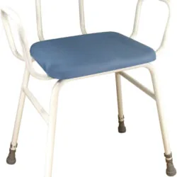 Bariatric Perching Stool | Perching Stool with Arms and Padded Backrest | Height Adjustable | Wide