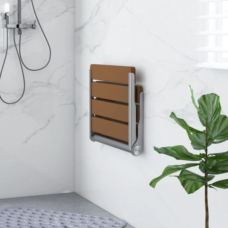 Fold Down Shower Seat | Wall Mounted Folding Shower Seat | for Adults & Seniors - Image 7