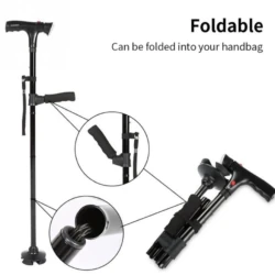 Walking Stick With Led Torch | Walking Stick | Gift for Elderly | Present for Old Couple - Image 4