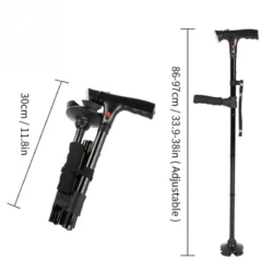 Walking Stick With Led Torch | Walking Stick | Gift for Elderly | Present for Old Couple - Image 2