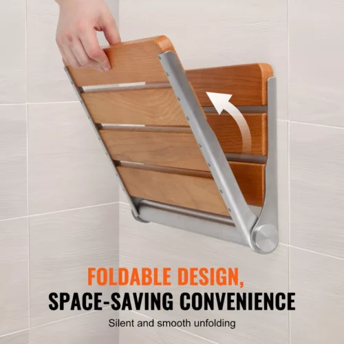 Fold Down Shower Seat | Wall Mounted Folding Shower Seat | for Adults & Seniors - Image 2