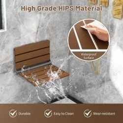 Fold Down Shower Seat | Wall Mounted Folding Shower Seat | for Adults & Seniors - Image 11