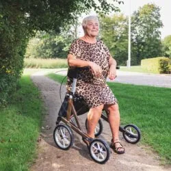 Rollator Walker with Large Wheels for Rough Surfaces | Mobilex Lion All Terrain Lightweight Aluminium Rollator