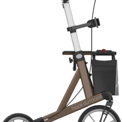 Side view of the Mobilex Tiger Outdoor Rollator with forearm support.
