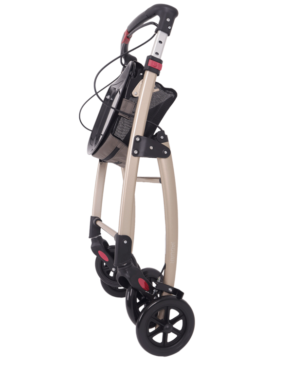 mobilex jaguar indoor walker with tray, walker with tray for elderly, narrow indoor rollator, indoor walker for elderly