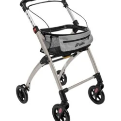 Mobilex Jaguar Indoor Rollator featuring a storage tray and ergonomic handles.