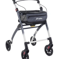 Mobilex Jaguar Indoor Rollator with tray and carry bag.