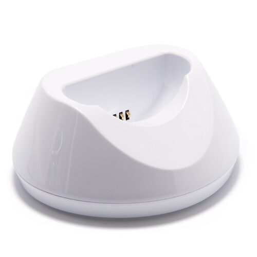 White charging dock for the Personal Alarm for Elderly.
