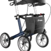 Lightweight Folding Rollator with Seat & Big Puncture Proof Wheels | Mobilex Panda Comfort