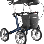 Lightweight Folding Rollator with Seat & Big Puncture Proof Wheels | Mobilex Panda Comfort - Image 1