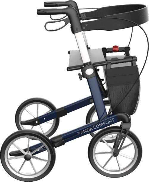 Lightweight Folding Rollator with Seat & Big Puncture Proof Wheels | Mobilex Panda Comfort - Image 2
