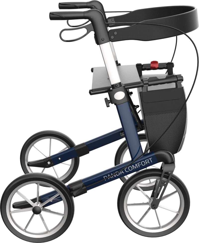 Lightweight Folding Rollator with Seat & Big Puncture Proof Wheels | Mobilex Panda Comfort - Image 2