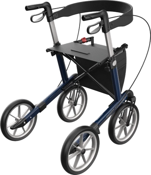 Lightweight Folding Rollator with Seat & Big Puncture Proof Wheels | Mobilex Panda Comfort - Image 5
