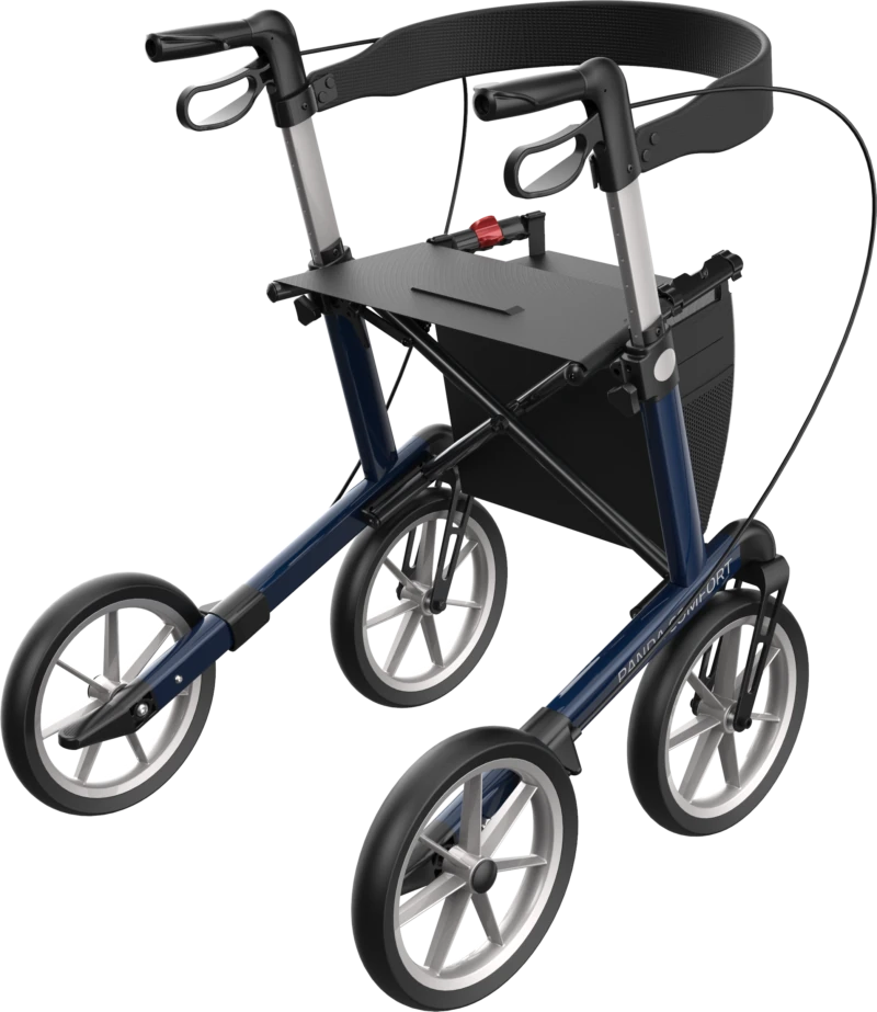 Lightweight Folding Rollator with Seat & Big Puncture Proof Wheels | Mobilex Panda Comfort - Image 5