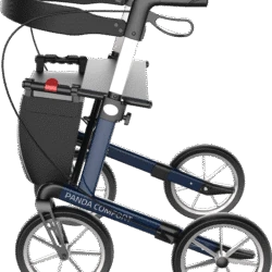 Lightweight Folding Rollator with Seat & Big Puncture Proof Wheels | Mobilex Panda Comfort - Image 4