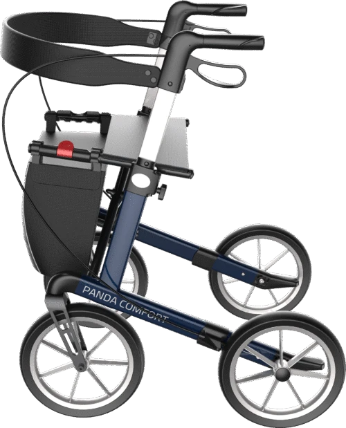 Lightweight Folding Rollator with Seat & Big Puncture Proof Wheels | Mobilex Panda Comfort - Image 4