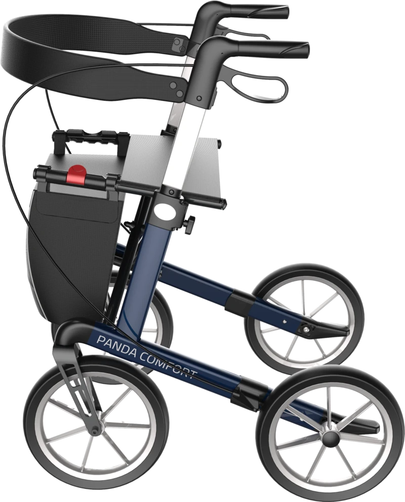 Lightweight Folding Rollator with Seat & Big Puncture Proof Wheels | Mobilex Panda Comfort - Image 4