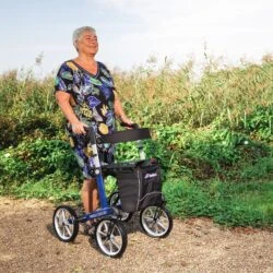 Lightweight Folding Rollator with Seat & Big Puncture Proof Wheels | Mobilex Panda Comfort - Image 3