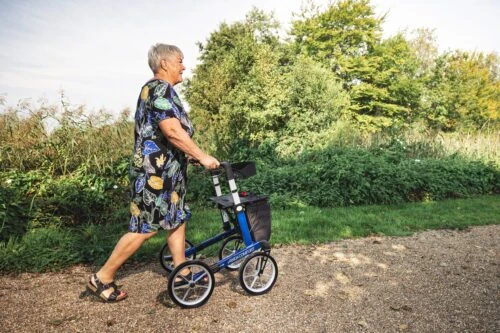 Lightweight Folding Rollator with Seat & Big Puncture Proof Wheels | Mobilex Panda Comfort - Image 6