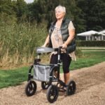 All Terrain Rollator With Pneumatic Tires | Outdoor Walker with Big Wheels & Seat | Mobilex Puma Air - Image 6