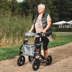 All Terrain Rollator With Pneumatic Tires | Outdoor Walker with Big Wheels & Seat | Mobilex Puma Air