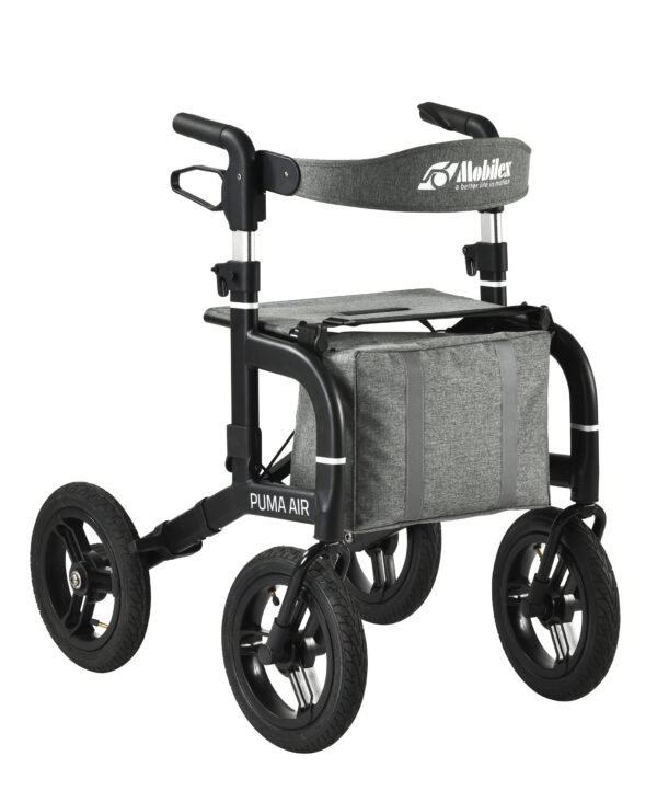rollator with pneumatic tyres