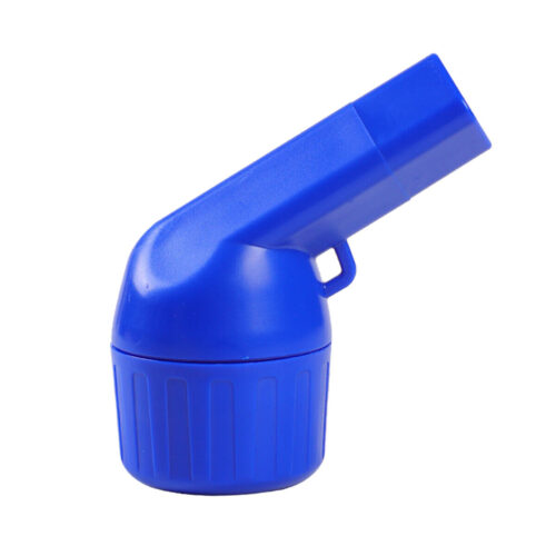 Blue lung trainer device with a detachable design.