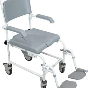 Shower Commode Chair with Wheels | Bewl Attendant Propelled Shower Commode Chair