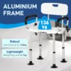 height adjustable shower chair for elderly uk
