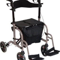 Lightweight Folding Rollator With Seat and Travel Wheelchair | Rollator & Manual Wheelchair For Disabled & Elderly - Image 14