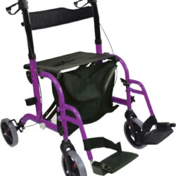 Lightweight Folding Rollator With Seat and Travel Wheelchair | Rollator & Manual Wheelchair For Disabled & Elderly - Image 9