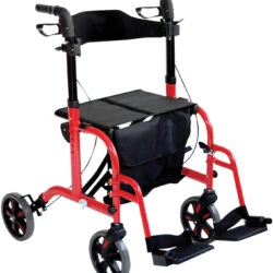 Lightweight Folding Rollator With Seat and Travel Wheelchair | Rollator & Manual Wheelchair For Disabled & Elderly - Image 5