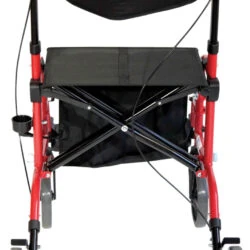 Lightweight Folding Rollator With Seat and Travel Wheelchair | Rollator & Manual Wheelchair For Disabled & Elderly - Image 4
