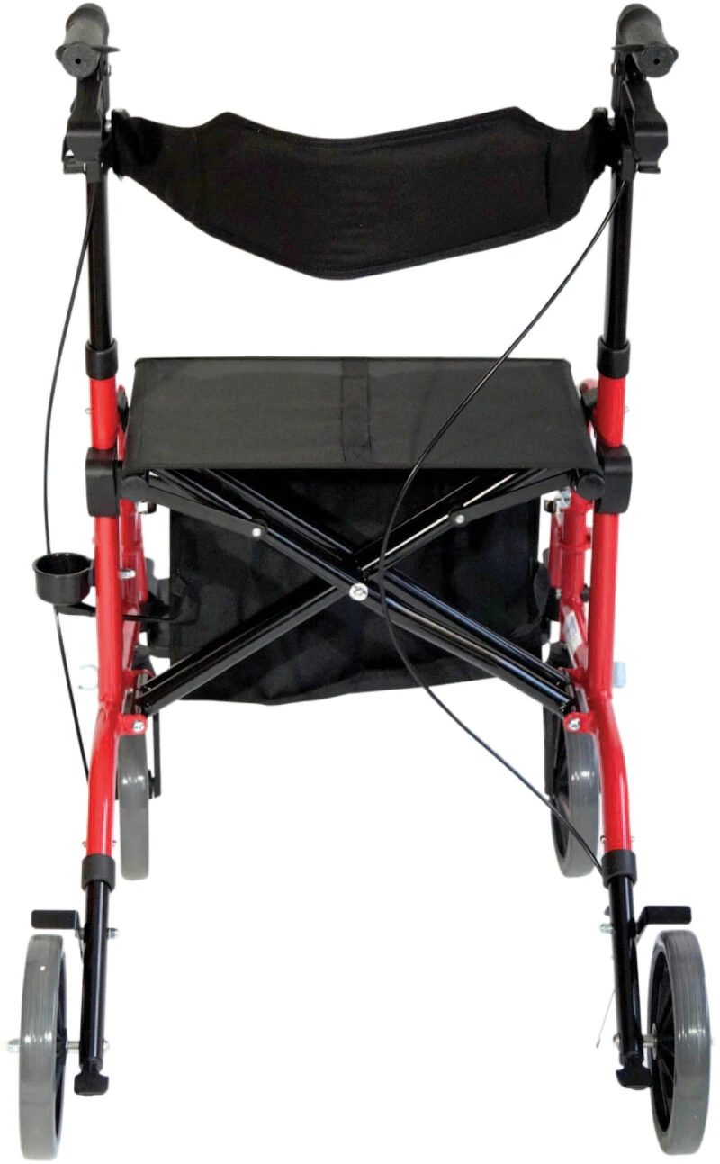 Lightweight Folding Rollator With Seat and Travel Wheelchair | Rollator & Manual Wheelchair For Disabled & Elderly - Image 4