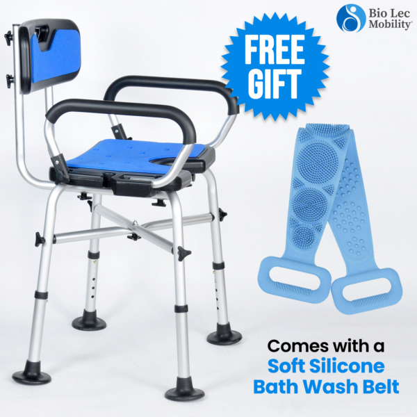 Bio Lec Mobility Shower Chair with Backrest & Armrest